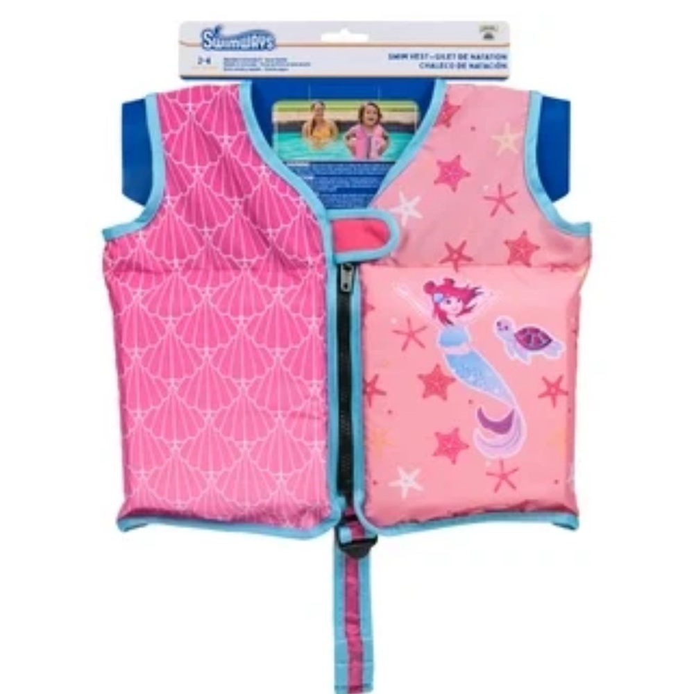 Pink Mermaid Swim Vest age 2-4